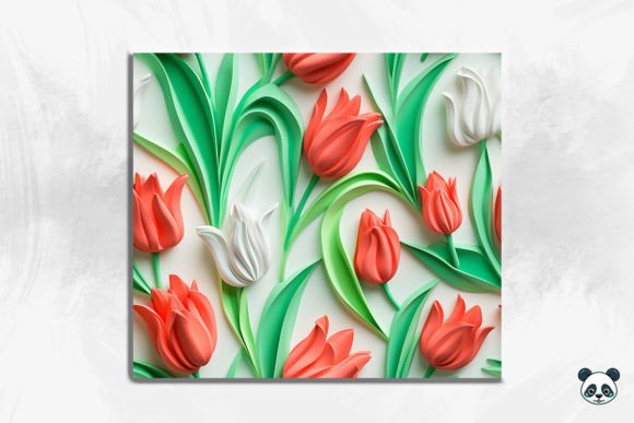 3D Tulip Flower Seamless Pattern 2 Guide