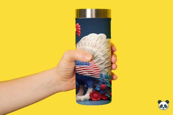 Bringing 3D Patriotic Turkey Tumbler Wrap Png to Life for Modern Sublimation Projects