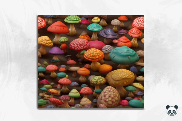 Bringing Depth to Your Designs with Mushroom 3D Seamless Pattern 4
