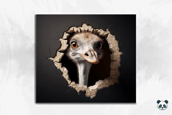 Bringing Farm Life to Life with the Ostrich 3D Cracked Hole Tumbler Wrap 2