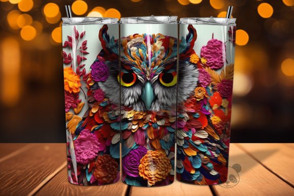 Bringing Nature to Life with the Owl 3D Embroidered Tumbler Wrap 8