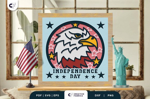 Celebrating Freedom: The Art of the Patriotic USA Eagle 3D Light Box Papercut