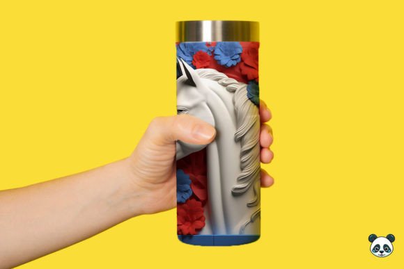Celebrating Independence with the 3D Patriotic Horse Tumbler Wrap Png 1