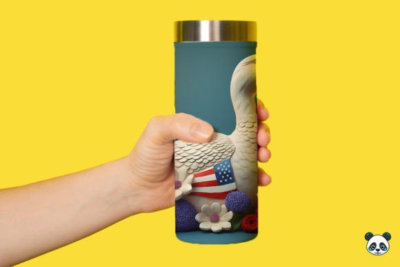 Elevating Custom Drinkware: The Strategic Value of the 3D Patriotic Goose Tumbler Wrap Png 3