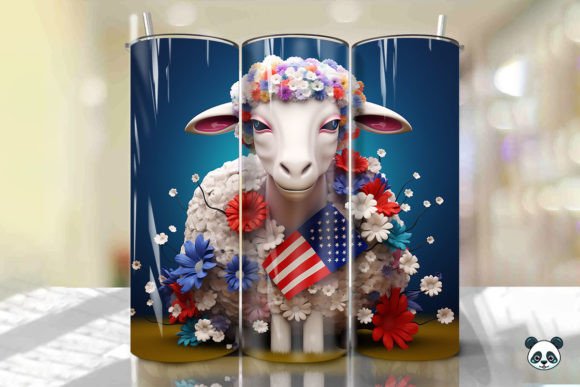 Evaluating the 3D Patriotic Sheep Tumbler Wrap PNG for Sublimation Projects