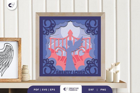 Honoring Love: The Woman with Wings Shadow Box
