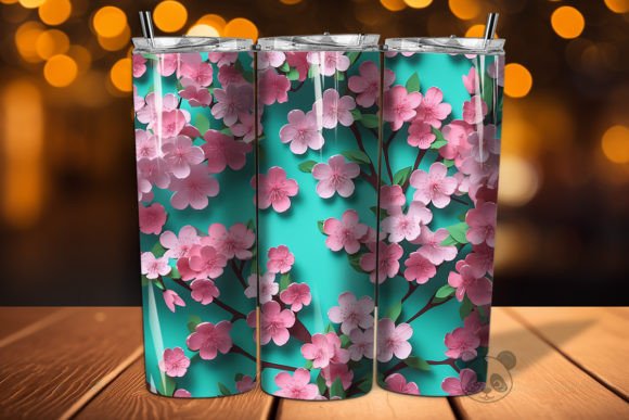 Integrating 3D Cherry Blossoms Seamless Pattern 1 into Your Sublimation Workflow