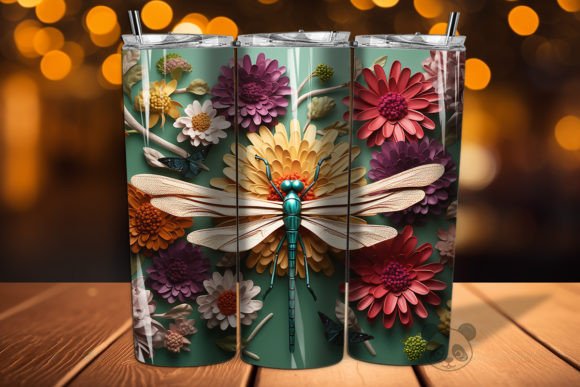 Mastering the Magic of Colorful 3D Dragonfly Tumbler Wraps for Sublimation Success