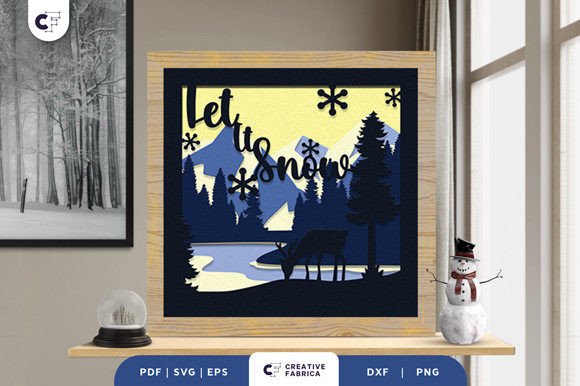 Mountain Forest Shadow Box SVG: A 3D Papercut Guide