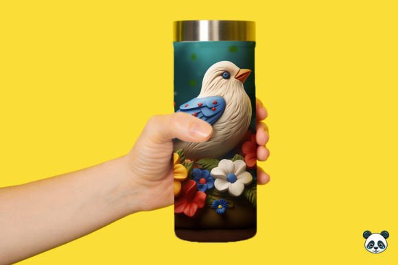 Patriotic 3D Canary Tumbler Wrap PNG Guide