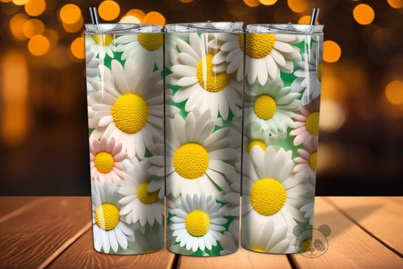 Unlocking Creativity with 3D Daisy Flower Seamless Pattern 1